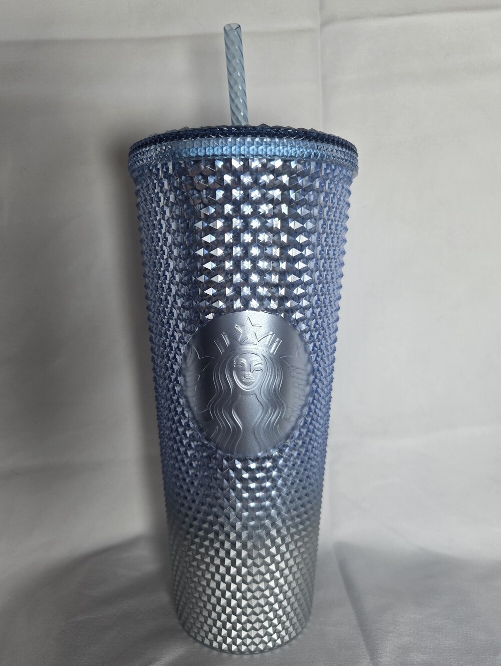 Starbucks Blue Metallic Ombré Studded Tumbler Cold Cup 24 oz Venti